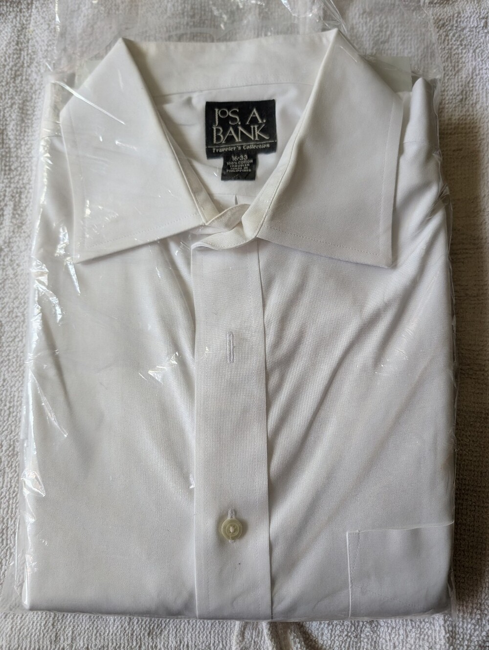Jos. A. Bank White Spread-Collar Dress Shirt